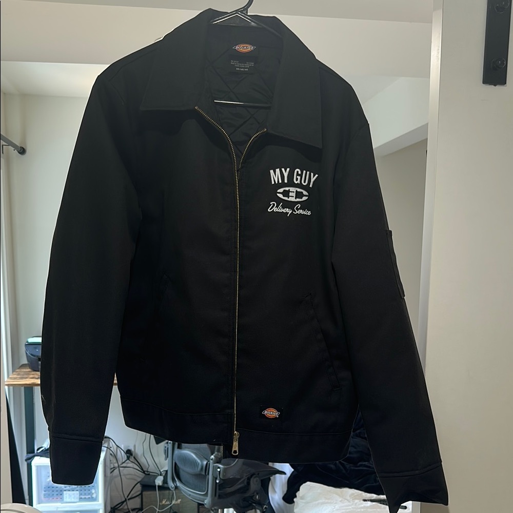 Dickies Black Lightweight Shirt Jacket with Ribbed Cuffs